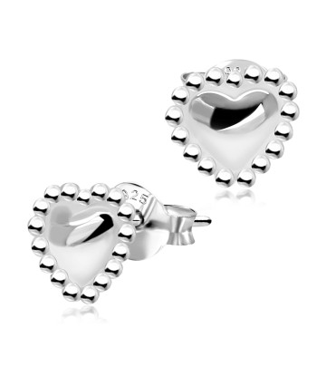 Heart Silver Studs Earring STS-752